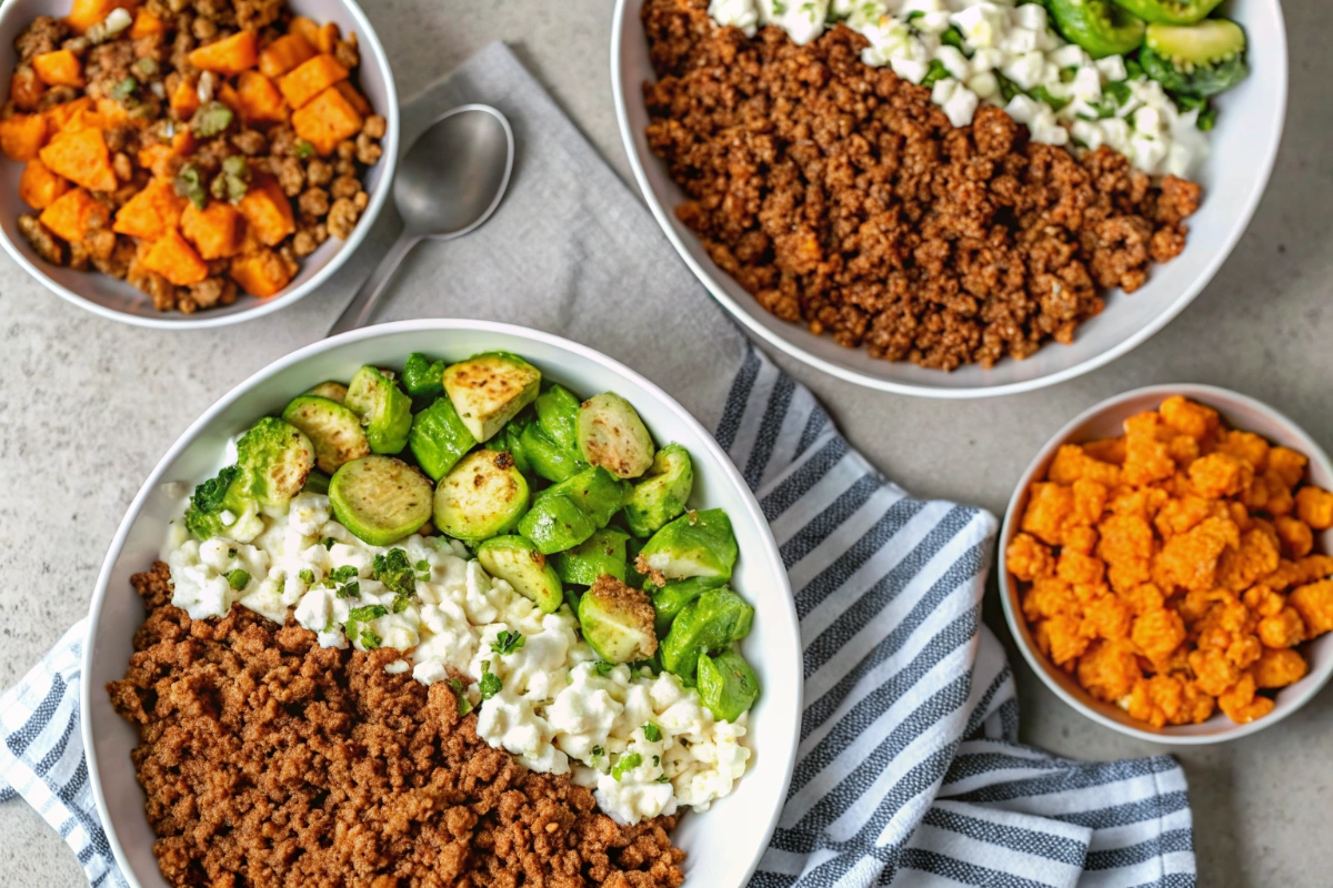 Hot Honey Ground Beef Bowls