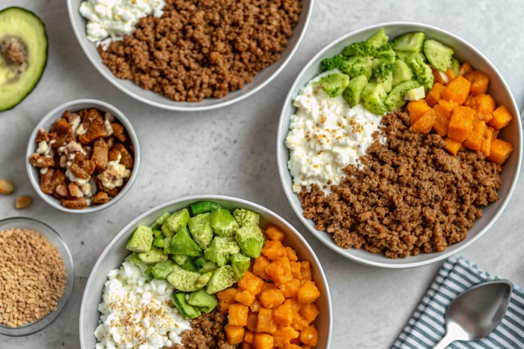 Hot Honey Ground Beef Bowls