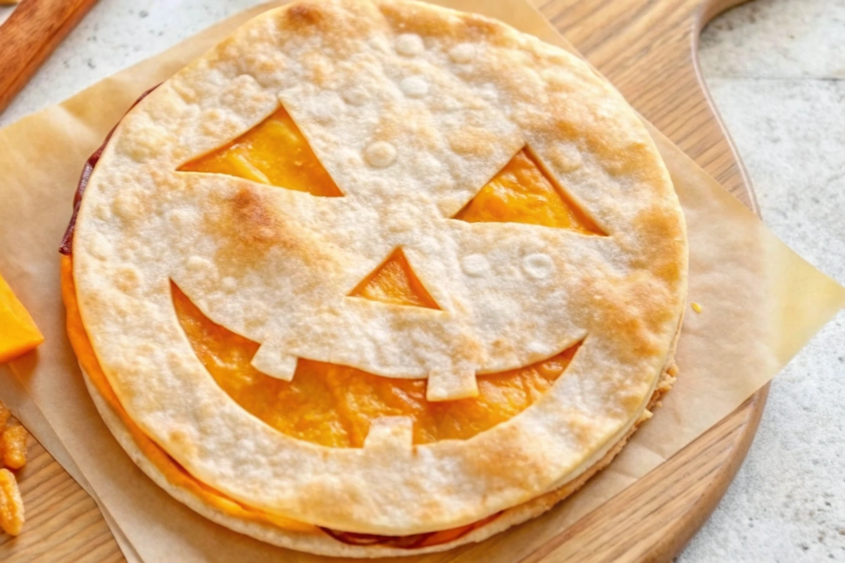 Jack-O'-Lantern Cheese Quesadillas