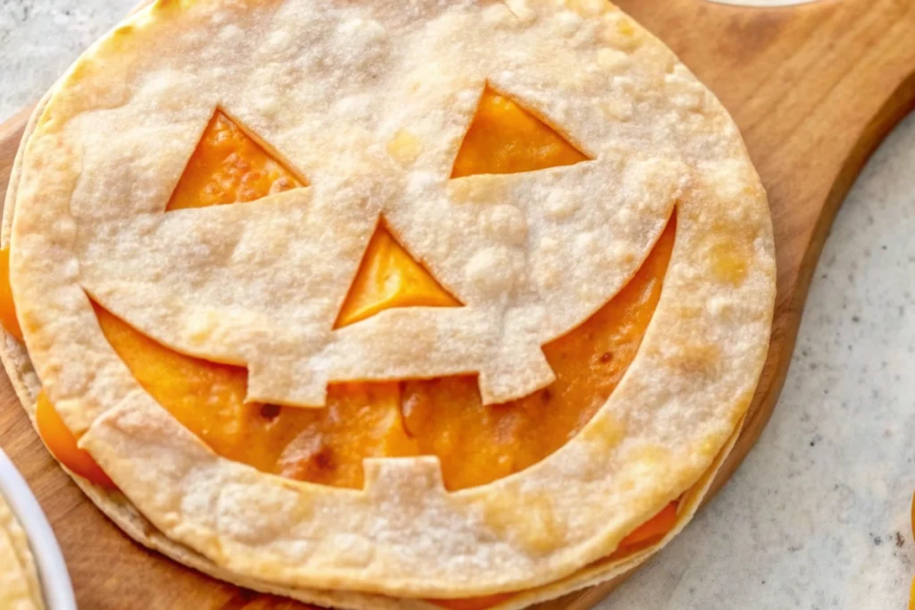Jack-O'-Lantern Cheese Quesadillas
