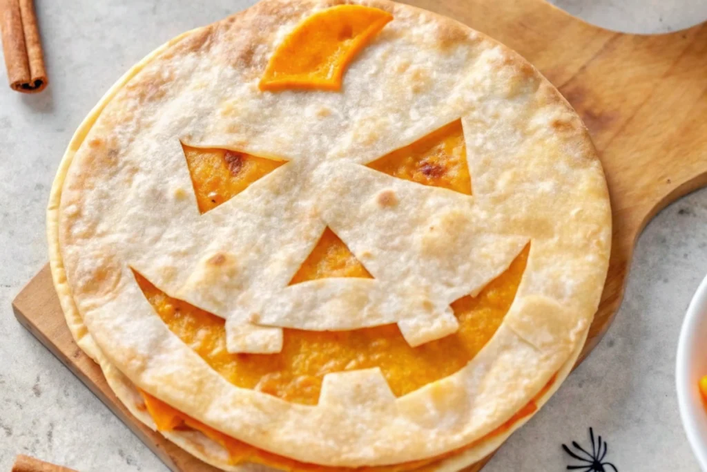 Jack-O'-Lantern Cheese Quesadillas