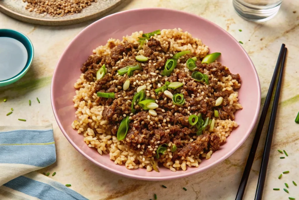Korean Ground Beef Bowl