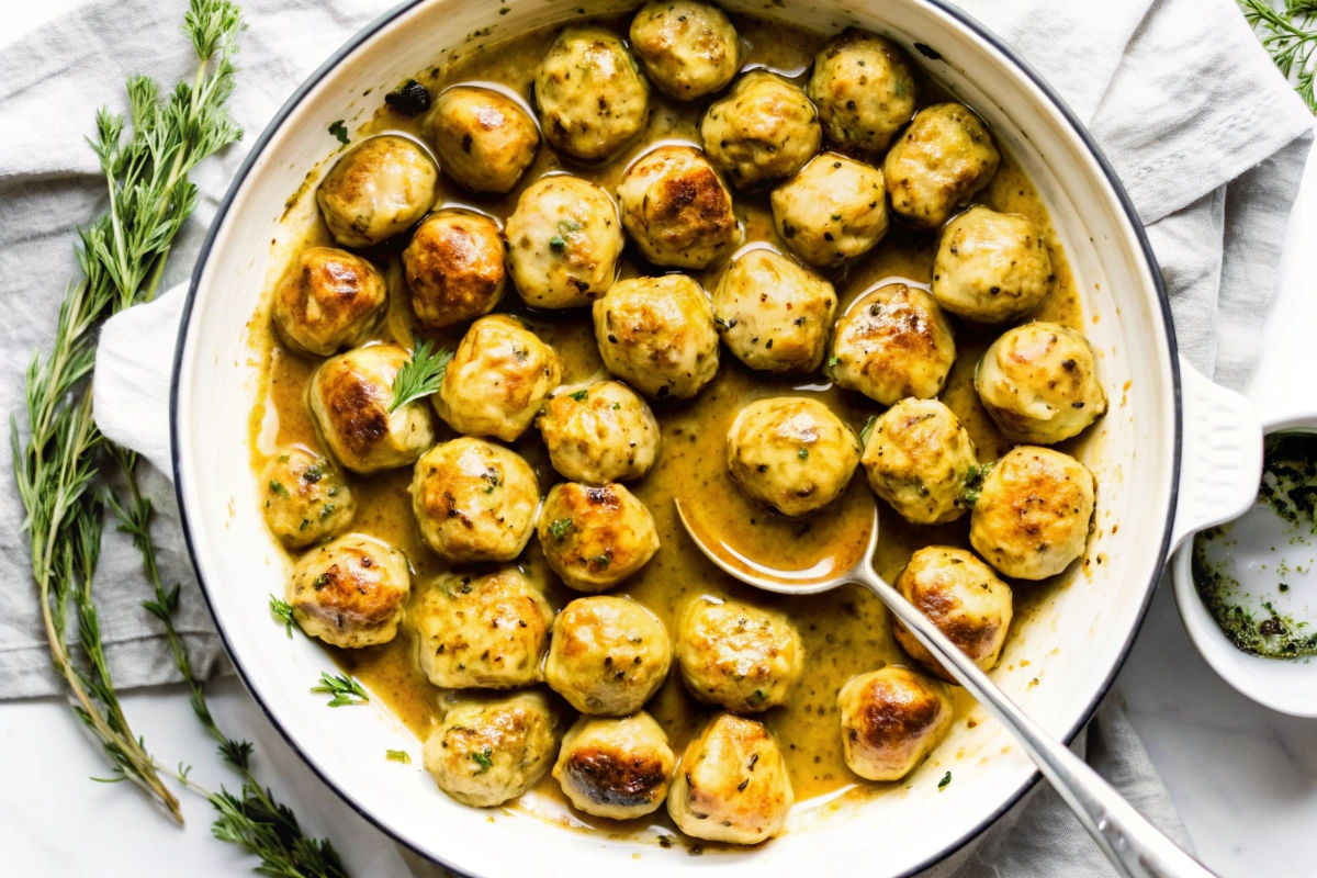 Maple Mustard Turkey Meatballs