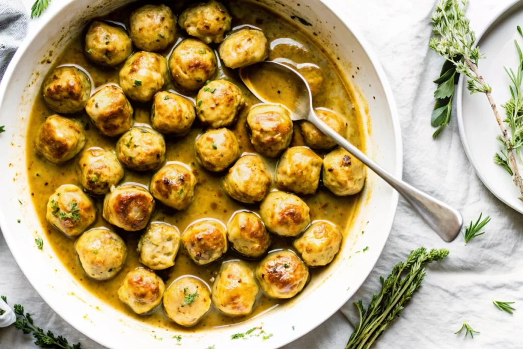 Maple Mustard Turkey Meatballs