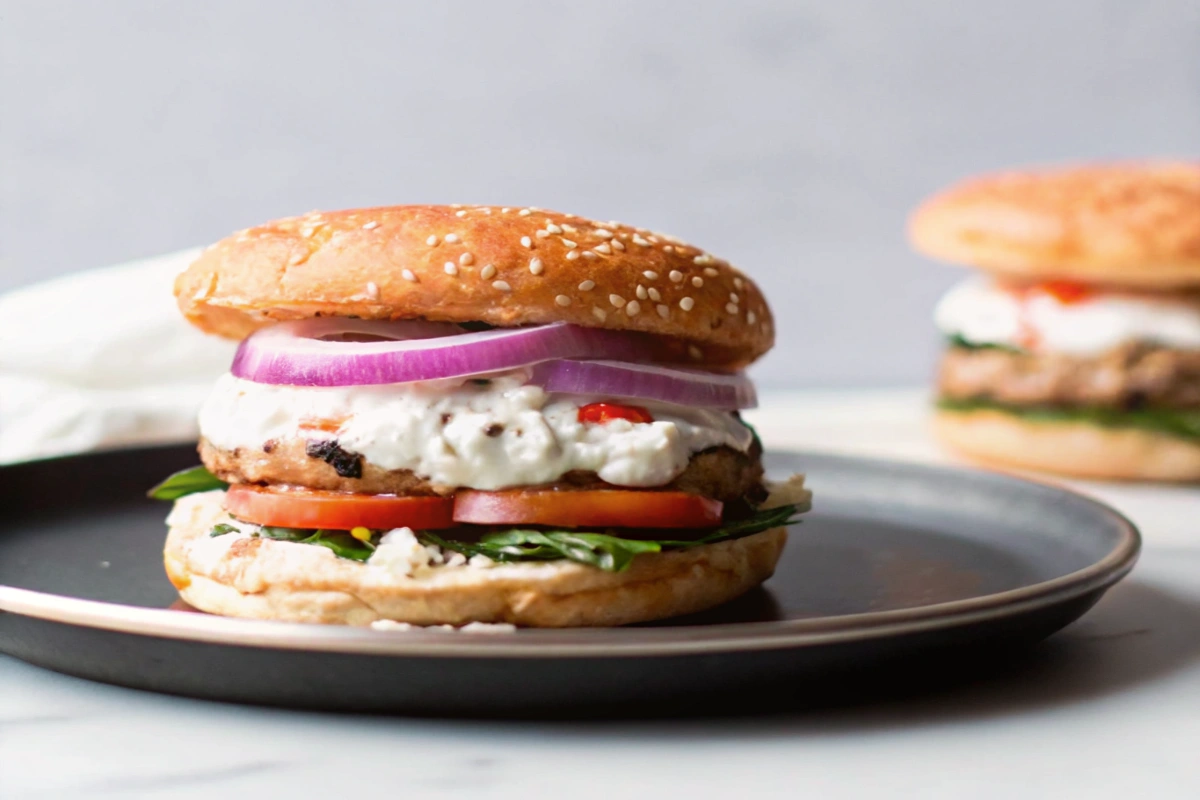 Mediterranean Turkey Burgers with Tzatziki