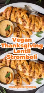 Vegan Lentil Stromboli  🌱 Easy Thanksgiving Appetizer Idea!