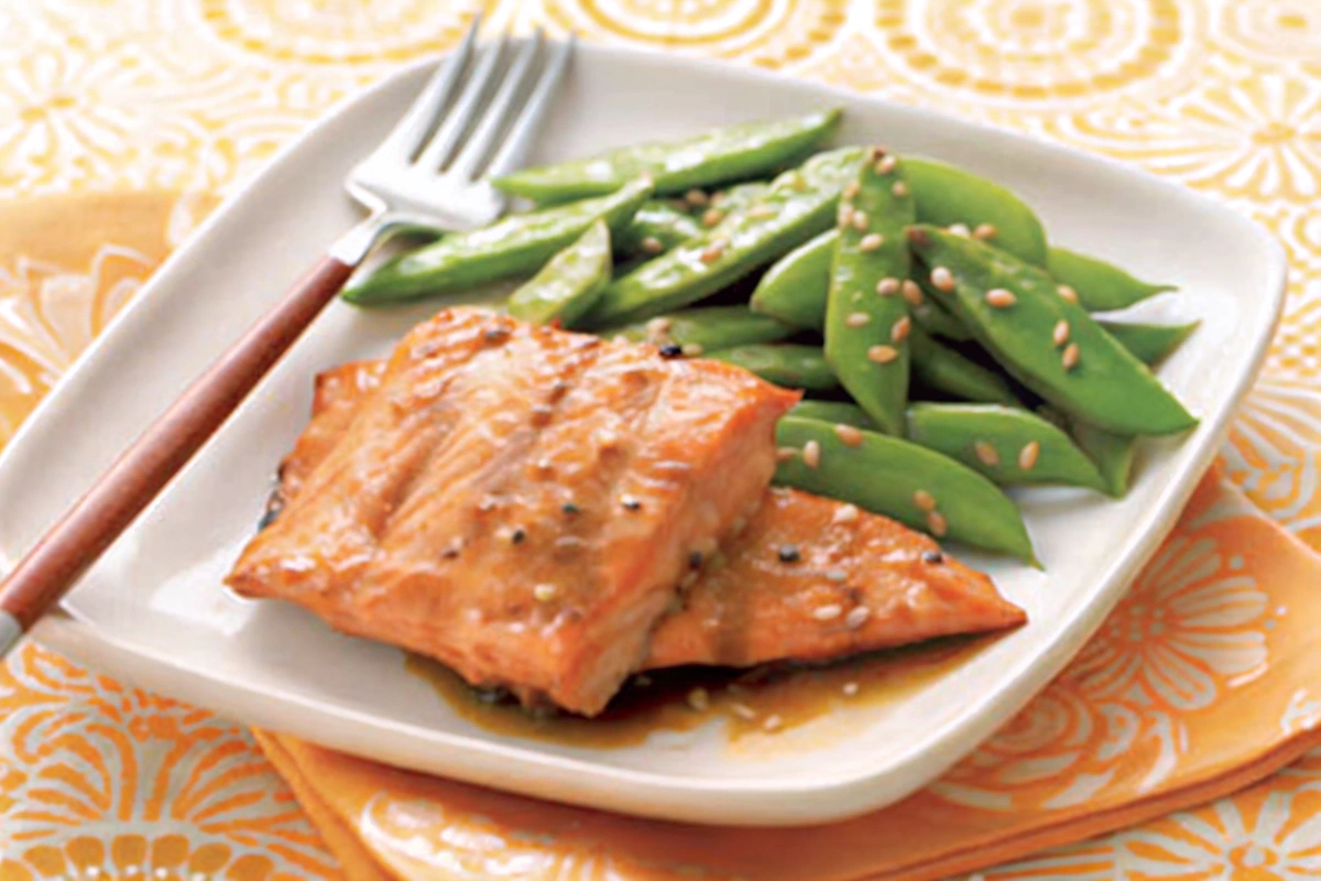Sesame Salmon & Snap Peas