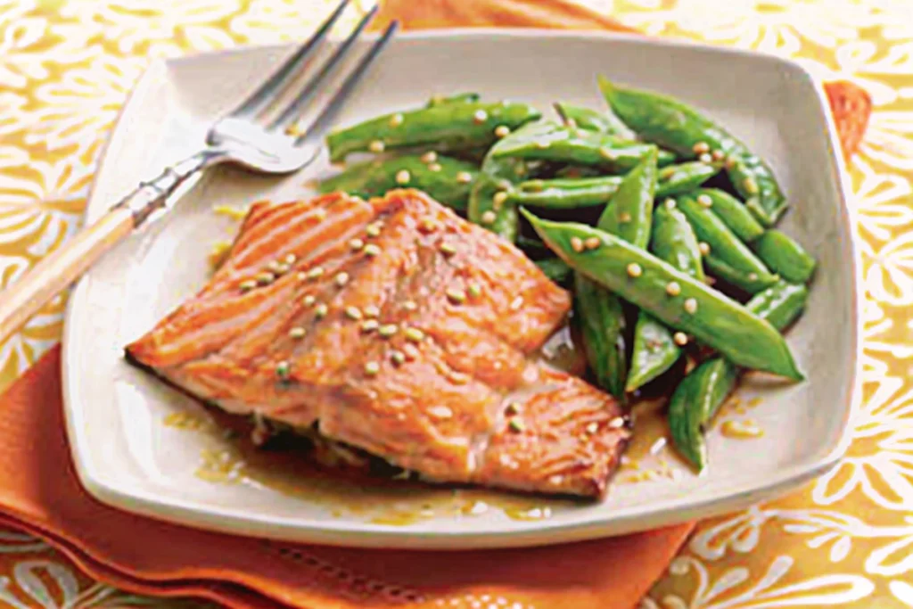 Sesame Salmon & Snap Peas
