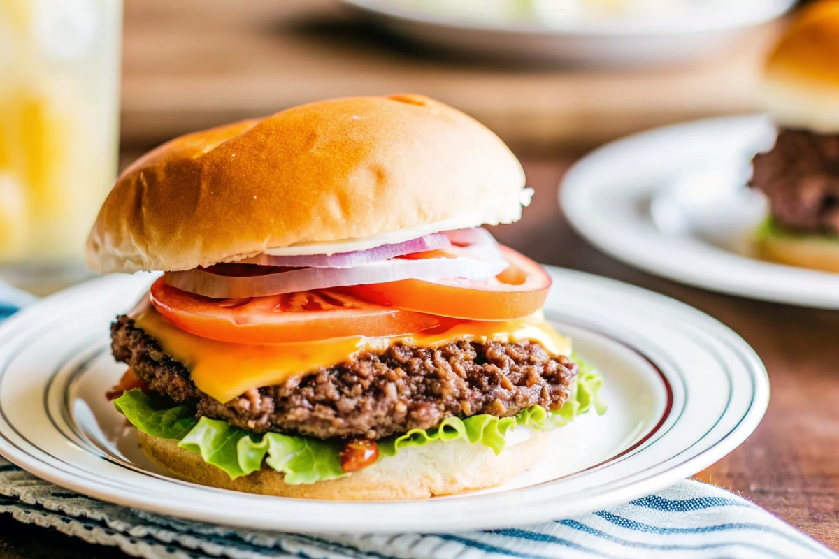 Sheet Pan Ground Beef Burgers