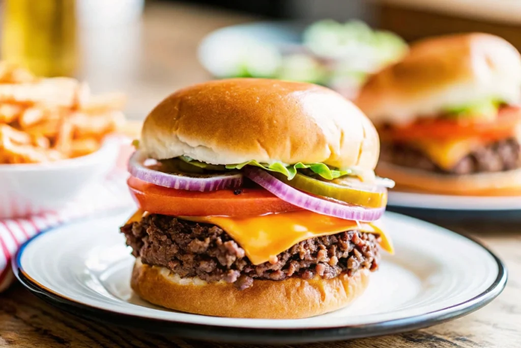 Sheet Pan Ground Beef Burgers