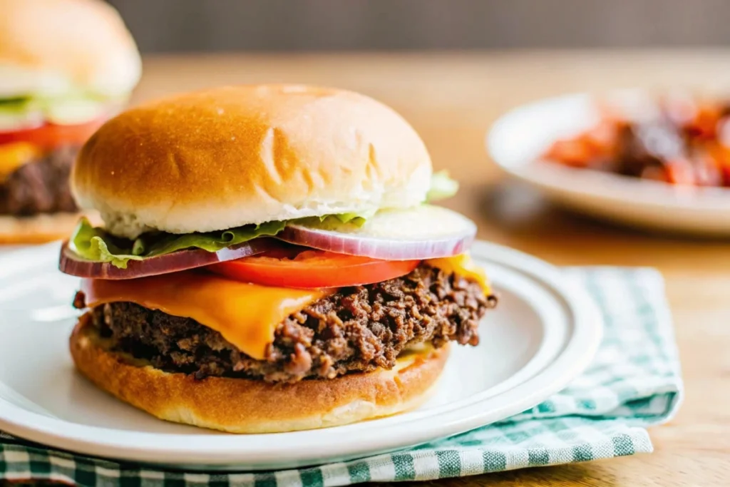 Sheet Pan Ground Beef Burgers