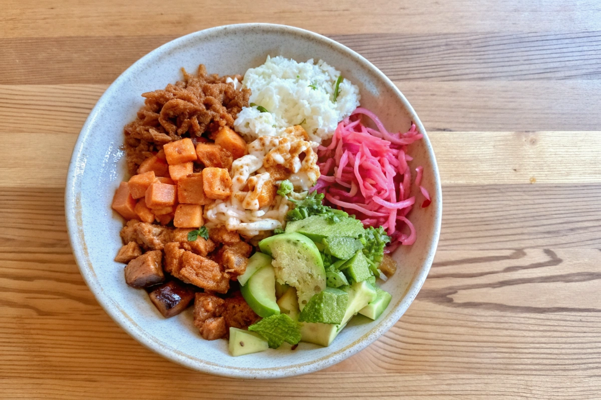 Sweet Potato and Cottage Cheese Turkey Taco Bowl