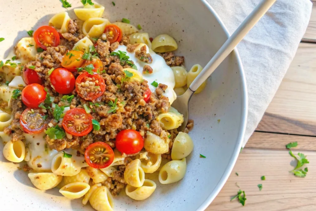 Turkish Pasta with Ground Turkey