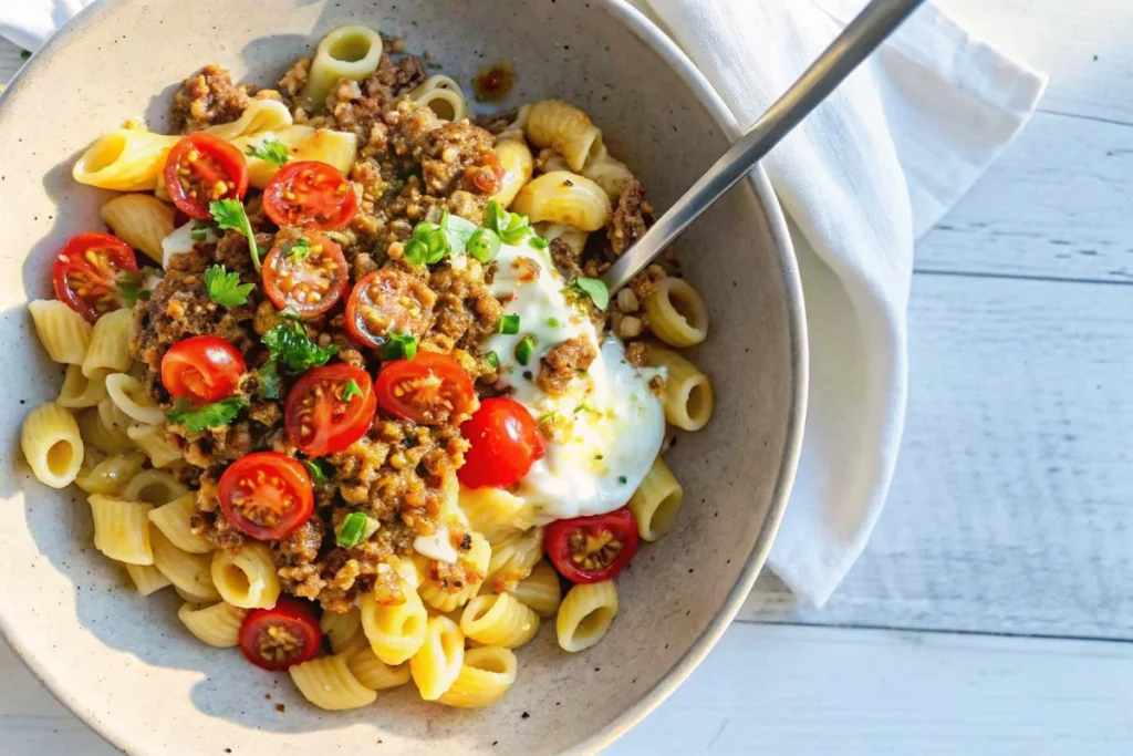 Turkish Pasta with Ground Turkey