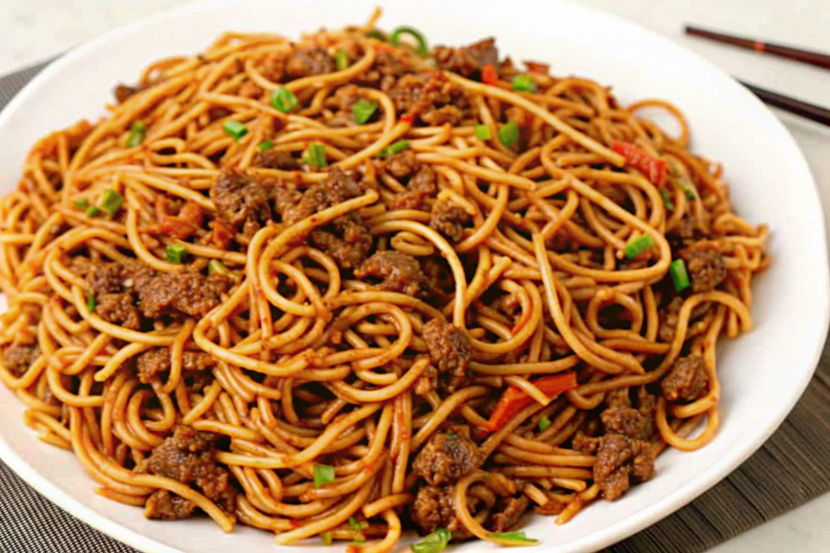 Asian Ground Beef Noodles