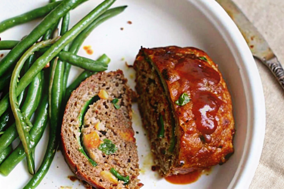 Cheese Stuffed Turkey Meatloaf