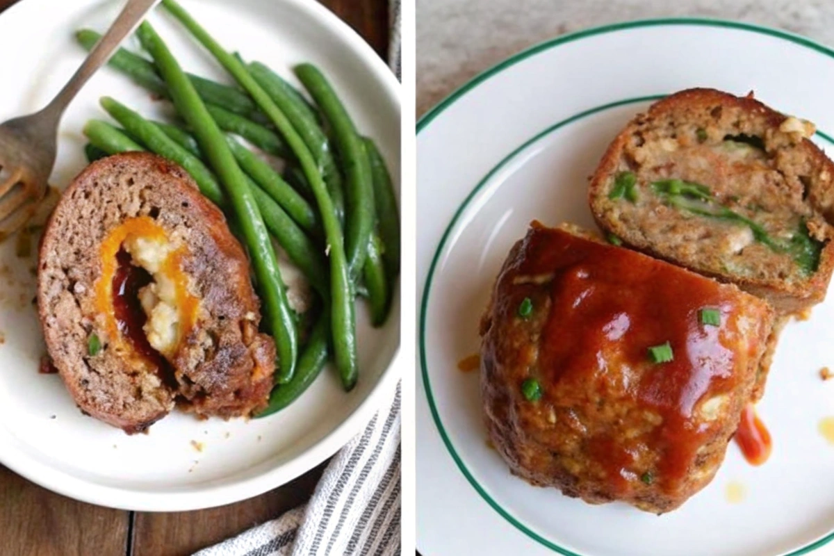 Cheese Stuffed Turkey Meatloaf