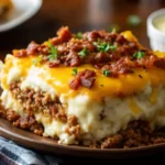 Cheesy Loaded Meatloaf Casserole