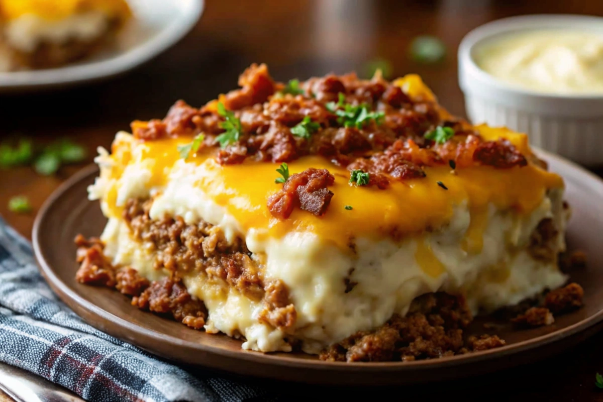 Cheesy Loaded Meatloaf Casserole