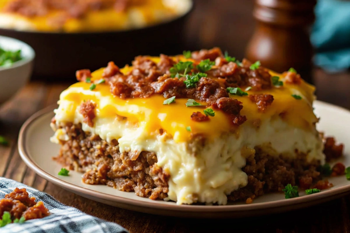 Cheesy Loaded Meatloaf Casserole