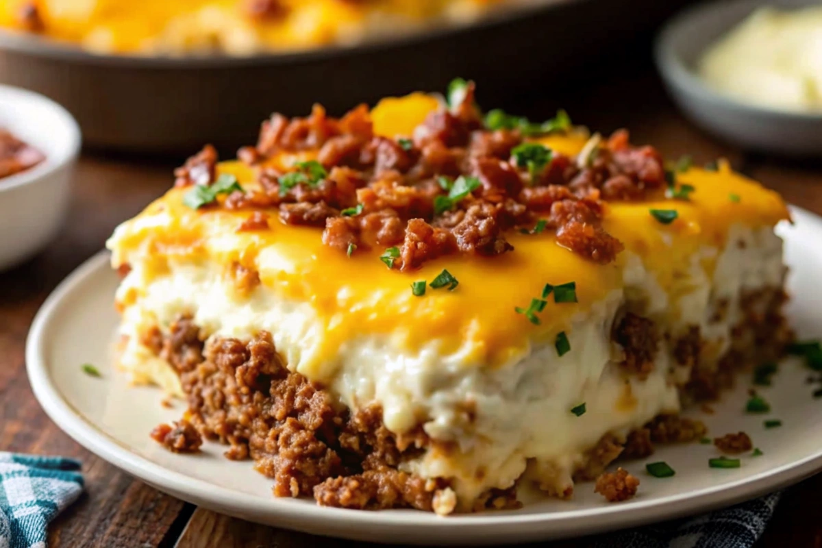 Cheesy Loaded Meatloaf Casserole