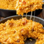 Cheesy Queso Ground Beef and Rice
