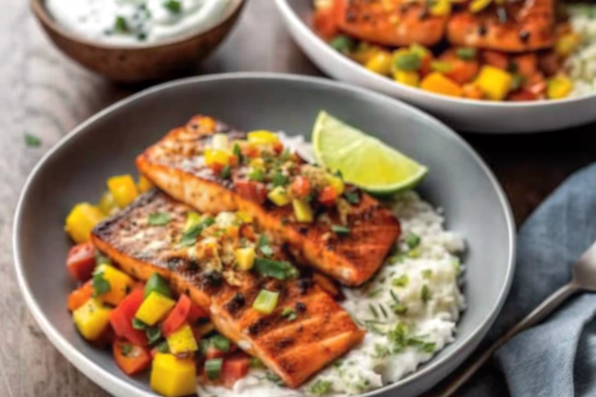 Chili Lime Salmon Bowls