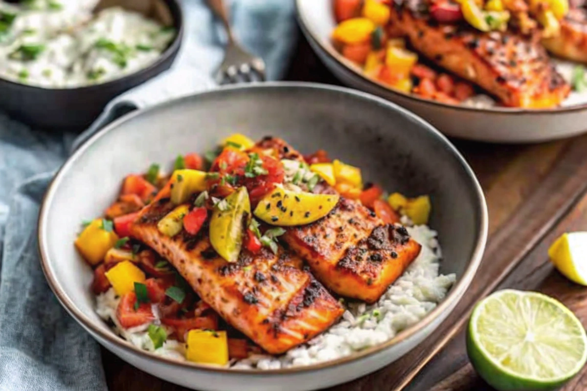 Chili Lime Salmon Bowls