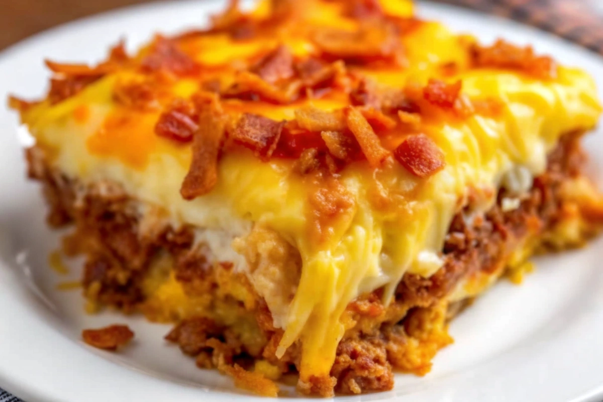 Cowboy Meatloaf and Potato Casserole