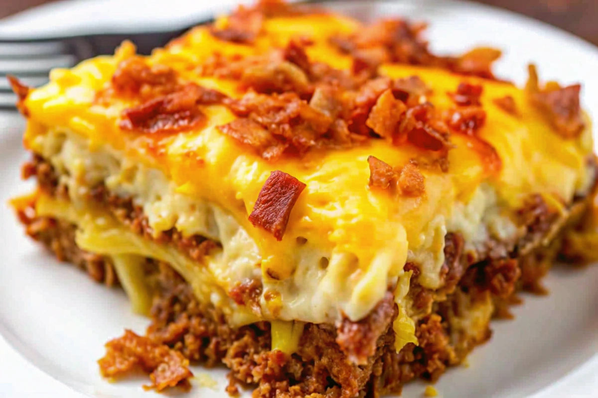 Cowboy Meatloaf and Potato Casserole
