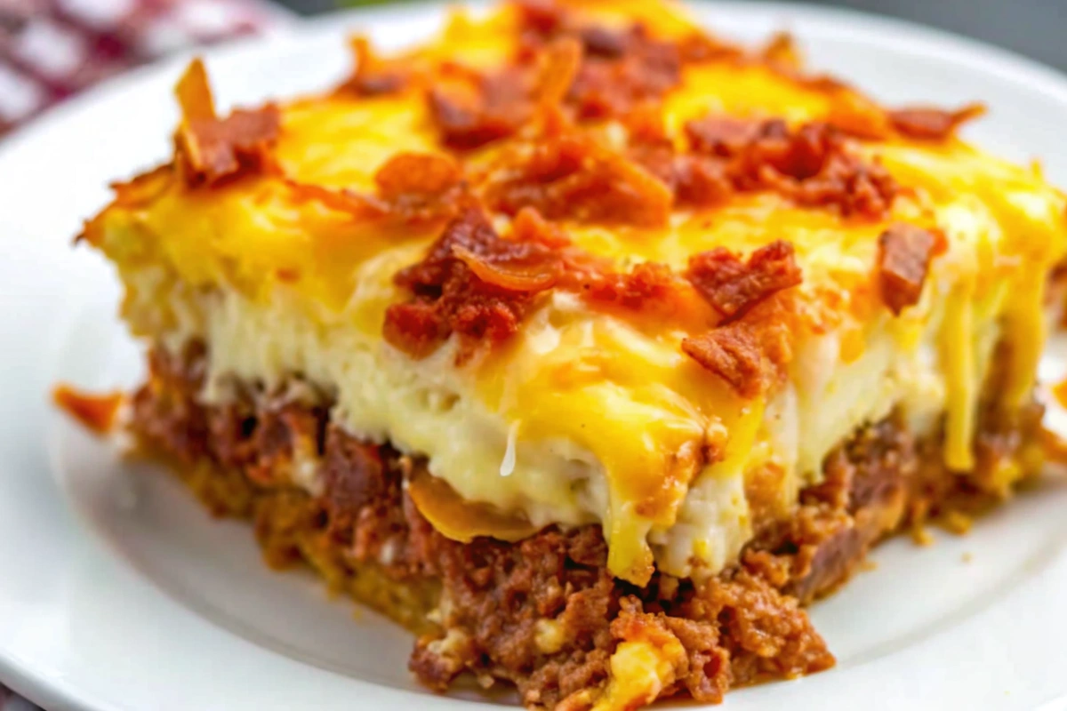 Cowboy Meatloaf and Potato Casserole