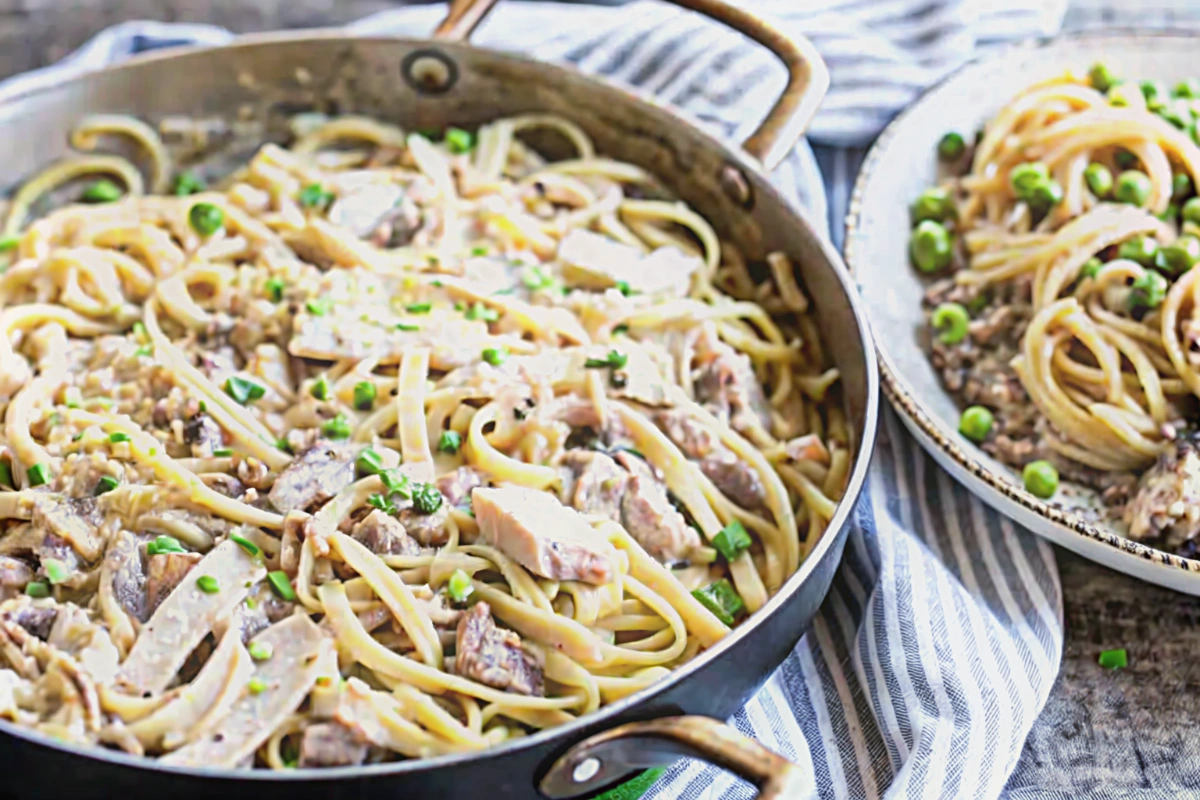 Creamy Canned Salmon Pasta