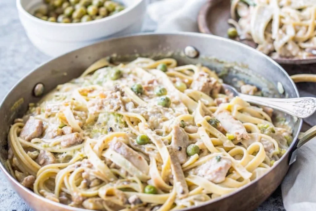 Creamy Canned Salmon Pasta