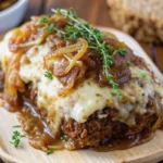 Crockpot French Onion Meatloaf