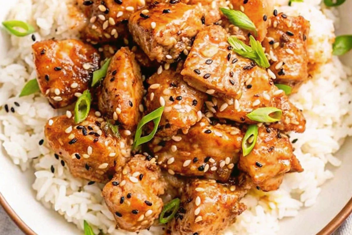 Ginger Sesame Salmon Bites