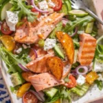 Greek Salad with Salmon