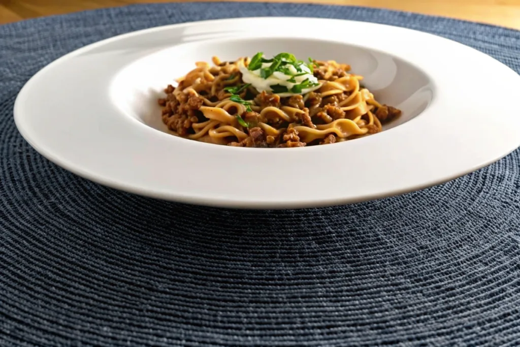 Ground Beef Stroganoff Noodles