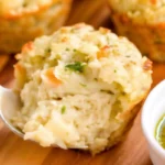 Lemon Butter Salmon Rice Muffins