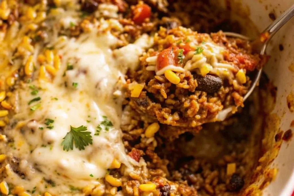 Mexican Ground Beef Casserole with Rice