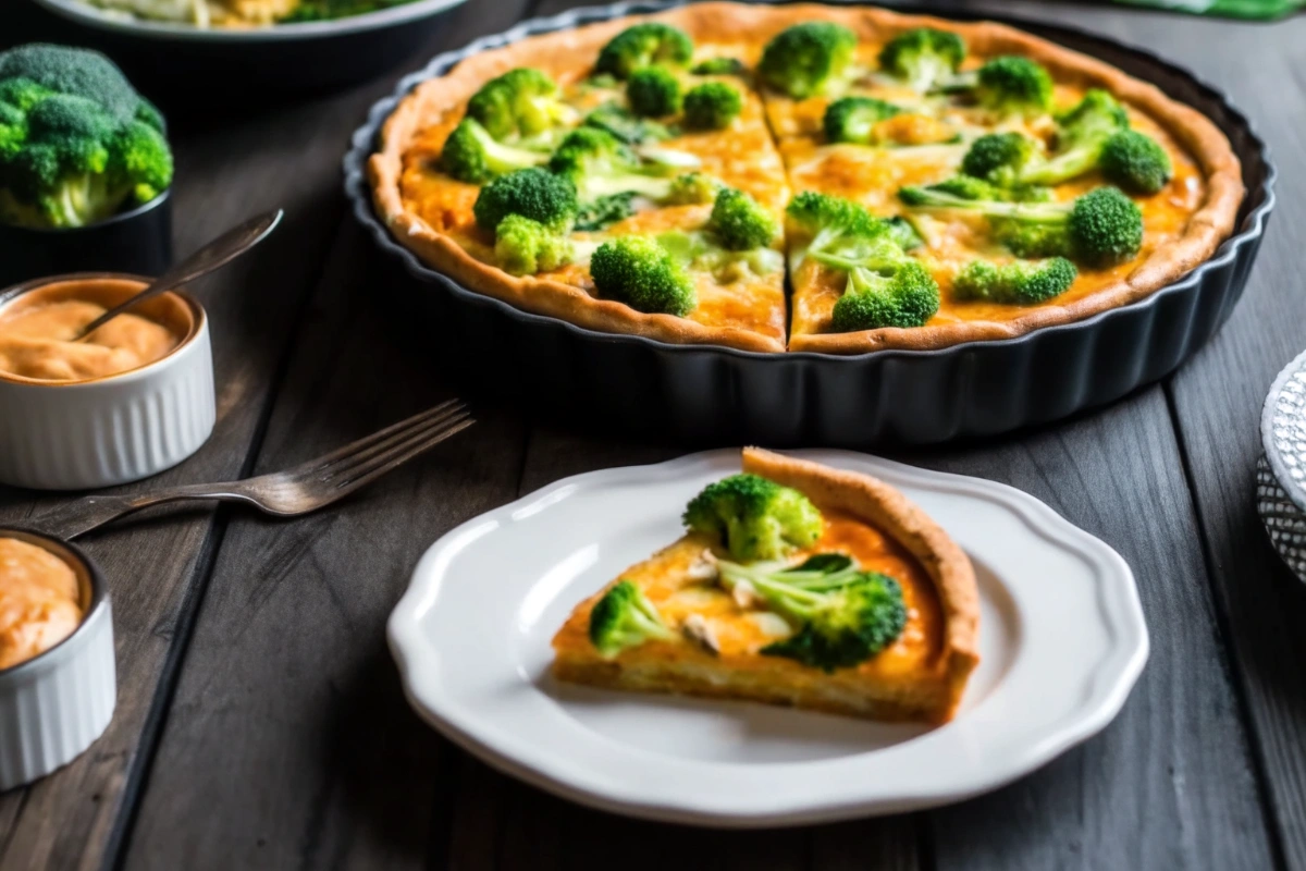 Salmon and Broccoli Quiche