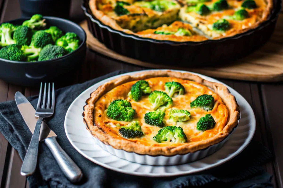 Salmon and Broccoli Quiche