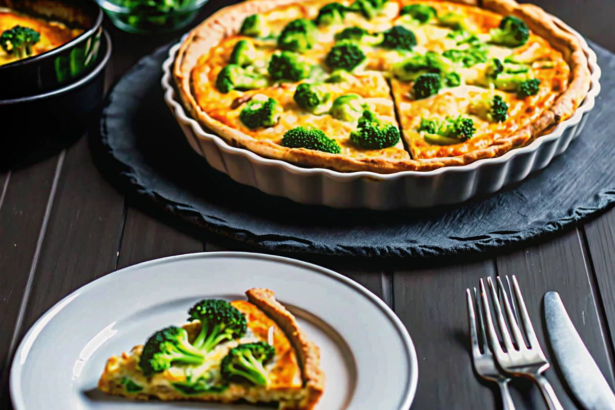 Salmon and Broccoli Quiche
