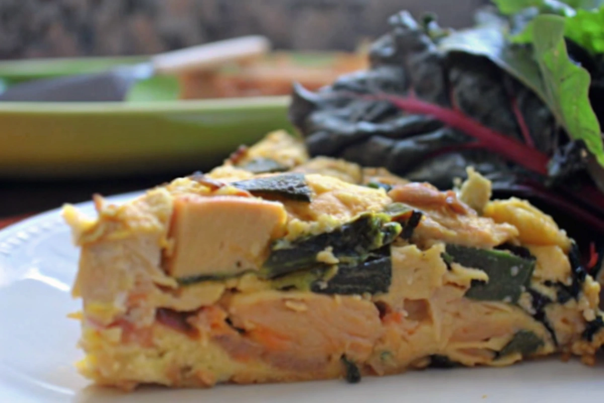 Salmon and Swiss Chard Quiche