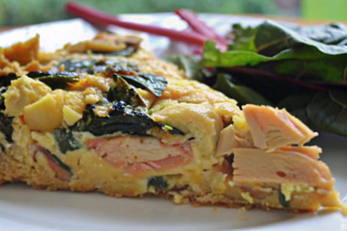 Salmon and Swiss Chard Quiche
