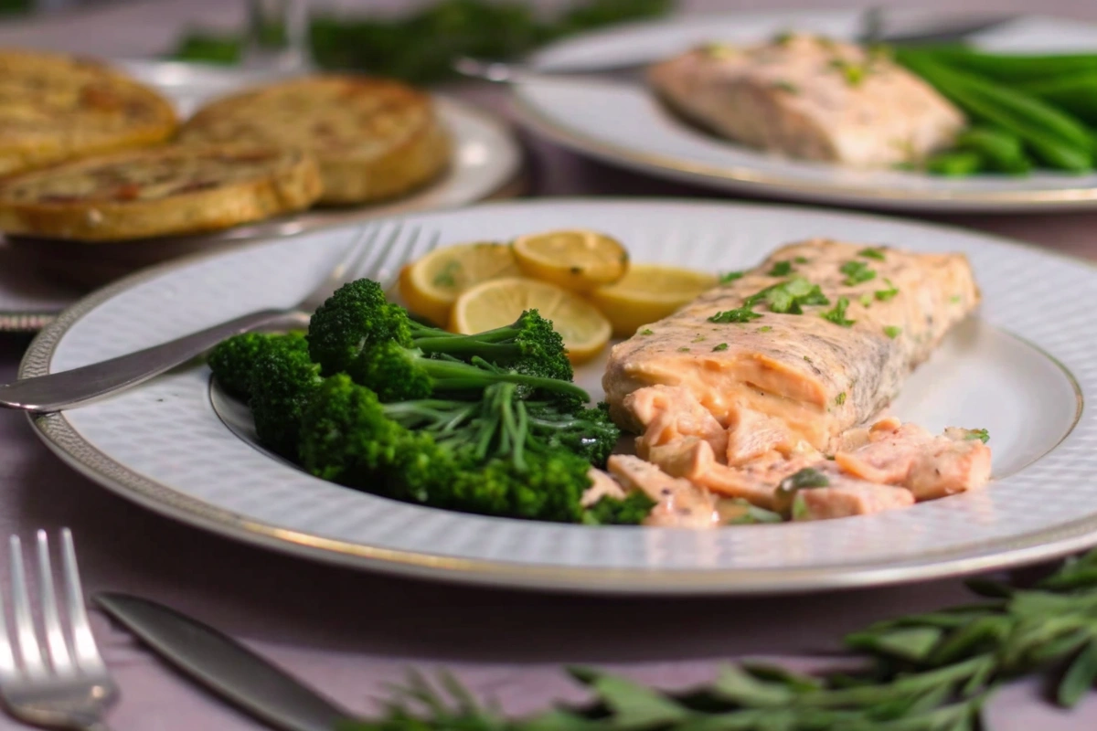 Salmon with Creamy Dill Sauce