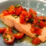 Salmon with Tomato Basil Relish