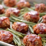 Sheet Pan Meatloaf and Green Beans Recipe