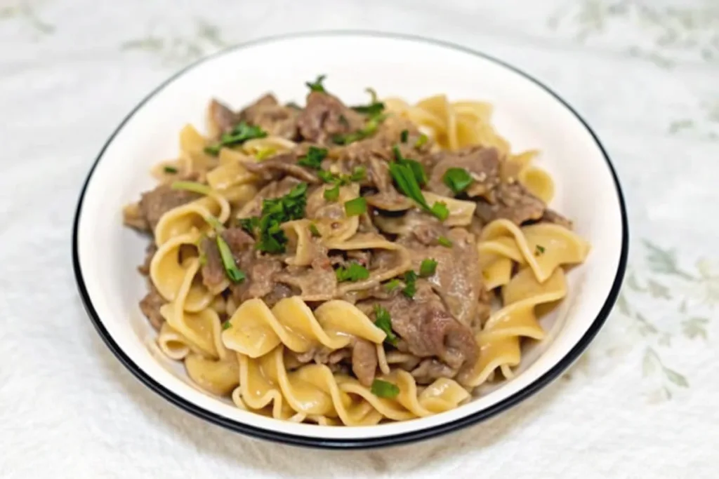Slow Cooker Beef Stroganoff