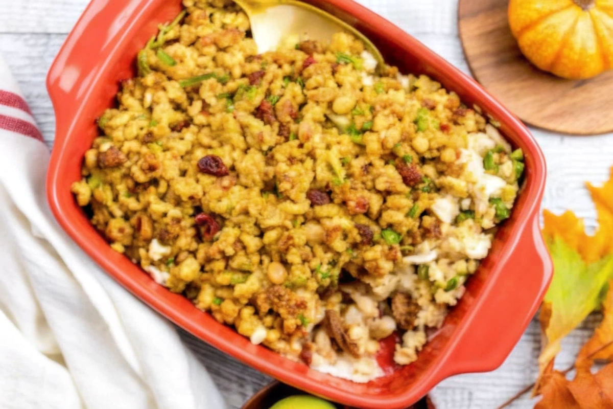 Thanksgiving Casserole with Stuffing