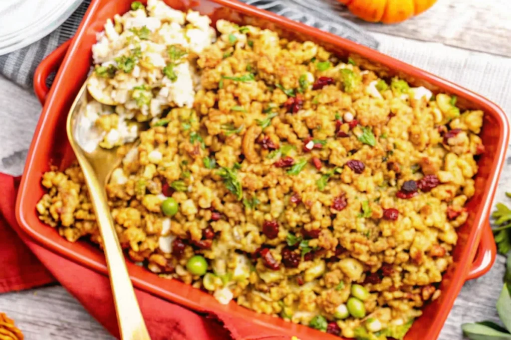 Thanksgiving Casserole with Stuffing